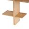 15" x 44" 8-Shelf Light Brown Wood Handmade Wall Shelf